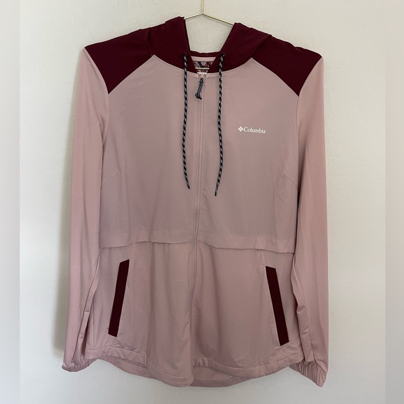 COLUMBIA "Sandy Trail" Full Zipper Jacket Size Large In "Mineral Pink" - Picture 2 of 8